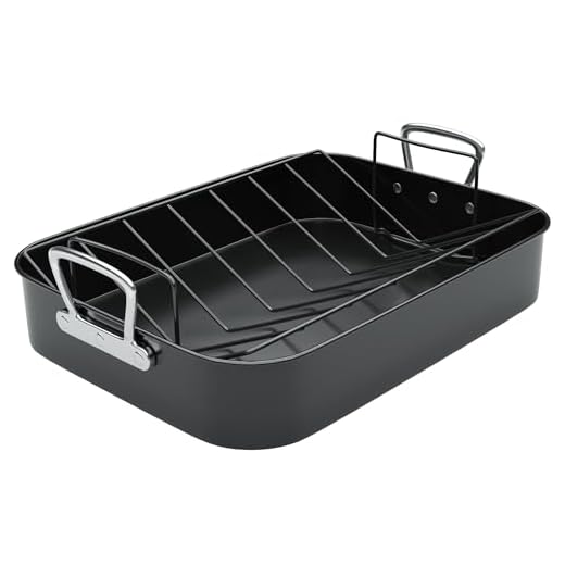 Gibson Home Broxton 2 Piece Non-Stick Turkey Roaster, Black