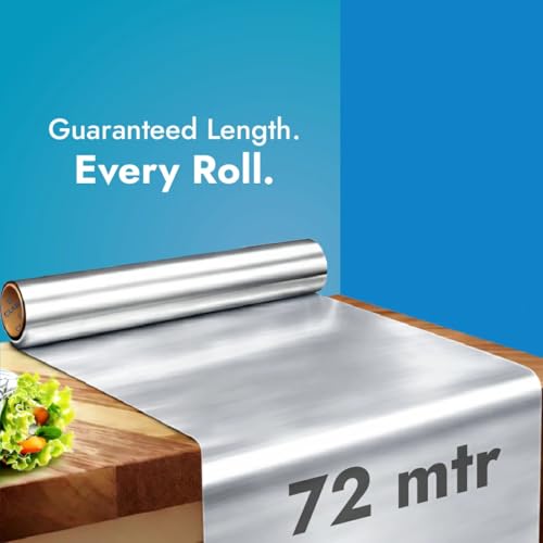 Image of Claret Aluminium Foil 72 Meter | Food-Grade, Extra Strong & Durable | Retains Freshness & Keeps Food Warm | Ideal for Wrapping, Baking, Grilling & Storing Food (Pack Of 1)