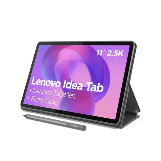Lenovo Idea Tab – Tablet universitário – Tela sensível ao toque IPS de 2,5 K de 2,5 K – 90Hz – MediaTek Dimensity 6300-8 GB de memória – Armazenamento de 256 GB – Braço integrado Mali-G57 MC2 Tab Pen