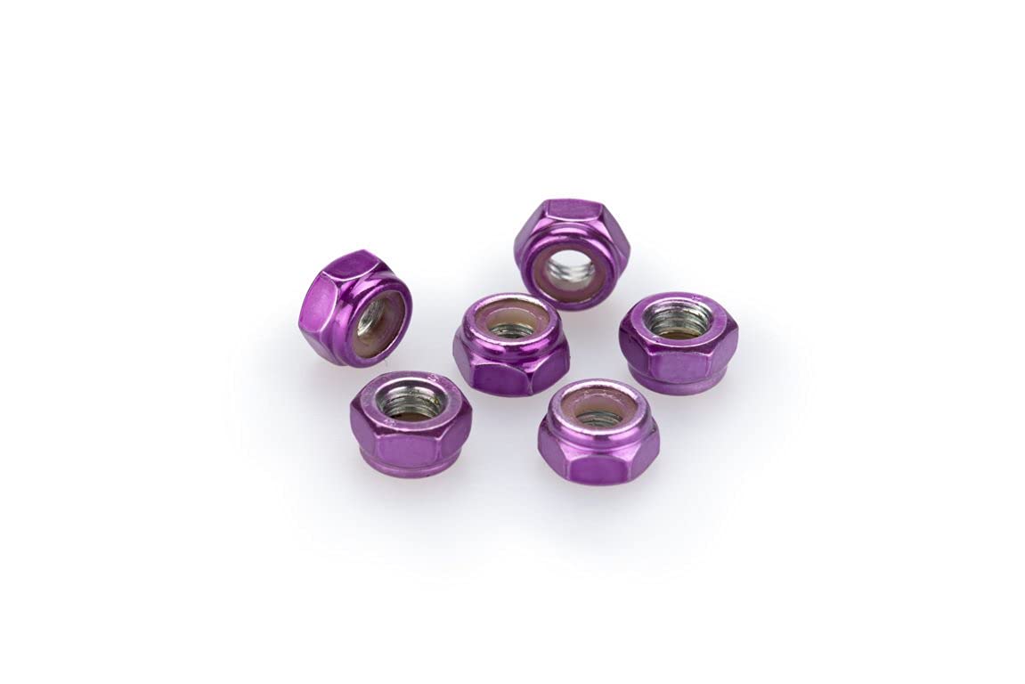 Puig Purple M6 Locknuts x 6