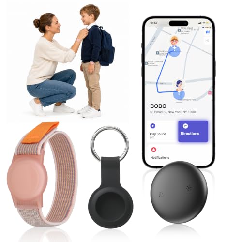GPS Tracker for Kids & Seniors, Real-Time Tracking Locator Pink