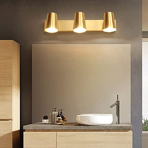Lámpara de pared de tocador de 3 cabezas con luz delantera para espejo de baño 3