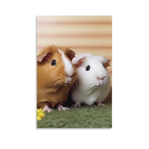 Toile cochon d'inde mignon 60x90cm decoration murale non encadree