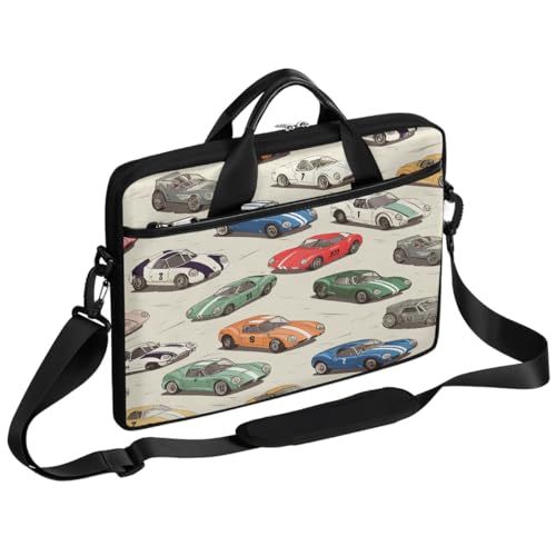 Maletín para portátil con diseño de coches de carreras 15 pulg miniatura 1