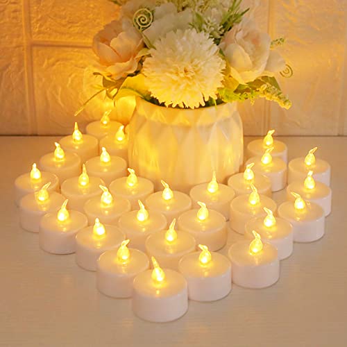 image for Neween LED Tea Light 24 Pack Fake Candles with Remote Control, Flamele