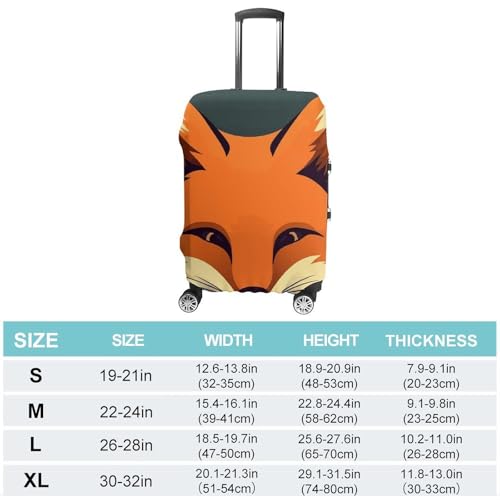 A Fox Image Luggage Cover, Washable Elastic Suitcase Cover Protector Fit 18-32 Inch Luggage2
