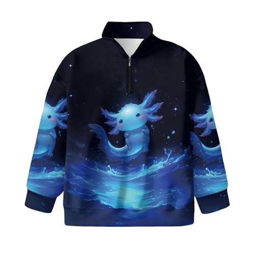 Image of AmzPrint Girls Graphic Quarter Zip Coat Long Sleeve Lightweight Oversized Athletic Running Hoodies For Kids Teen Girls