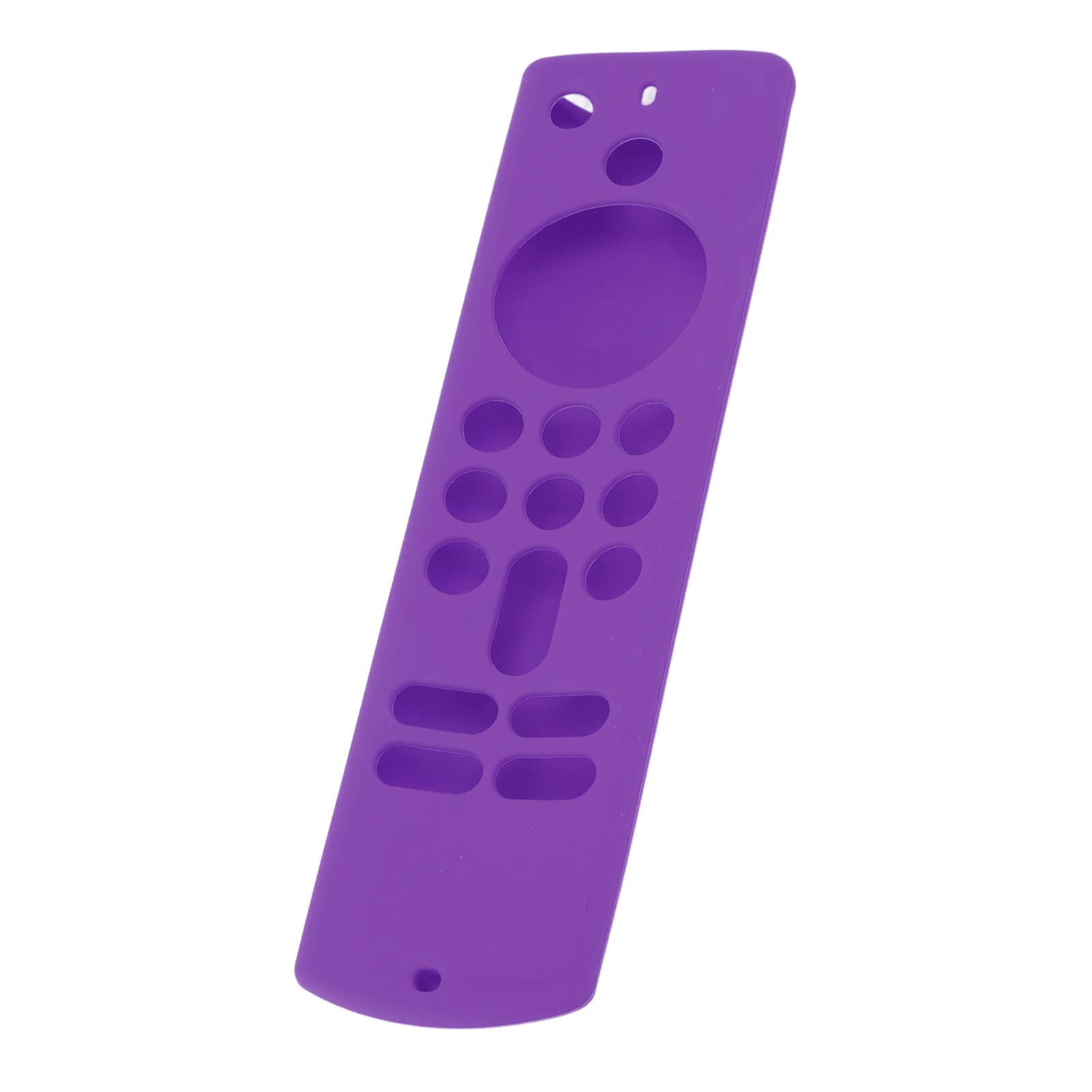 Fernbedienungs-Silikonhülle für TV Stick, Fernbedienungshülle für TV Stick für rutschfeste Silikon-Schutzhülle mit Trageband der 3. Generation (Lila Set)