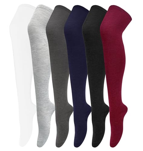 Chalier Thigh High Socks for Women Casual Thigh Socks Soft Comfort Womens Stockings for Holidays, All Classic Color