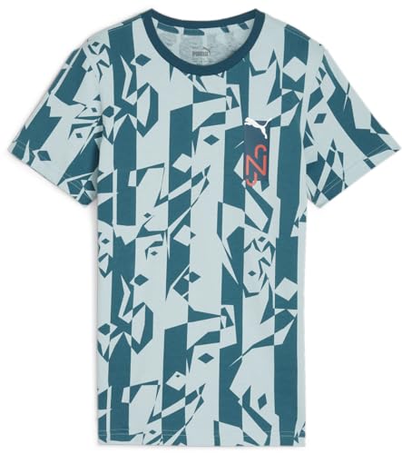 PUMA - Juniors Neymar Creativity Logo Tee, Color Ocean Tropic/Turquoise Surf, Size: Large