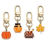 Ikacvb Thanksgiving Keychain 4pcs Fall Gifts For Women Friends Teen Girls Cute Keychains Bag Charms Thanksgiving Turkey Decoration For Purse Charm For Handbags Key Chains Women Cute Stuff
