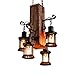 Produktbild Pendelleuchte Klassisch Vintage Kronleuchter Retro Hängeleuchte Design Holz Höhenverstellbar E27 Metall Antik Hängelampe Industrial Schlafzimmer Deckenlampe Wohnzimmer Loft Bar Café Beleuchtung