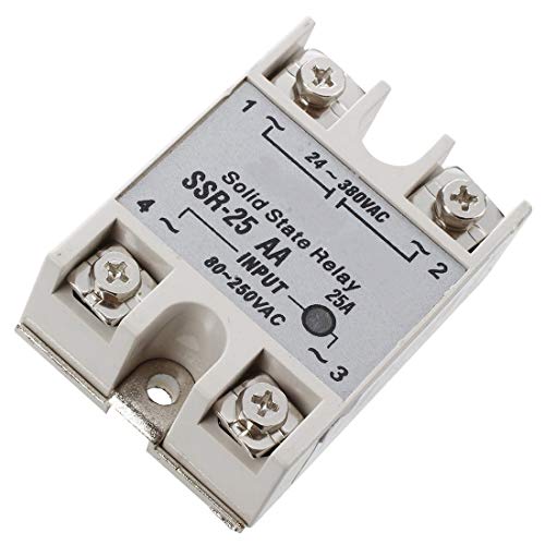 Xiniy Control de Maquinaria AC Modulo de Rele de estado SSR-25AA 80-250V 25A