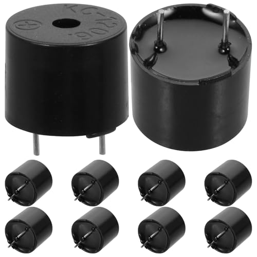 GALPADA Zumbador Eléctrico Pasivo Piezoeléctrico 5v 42 Ohmios 10 Piezas Alarma Electrónica para Circuitos y Dispositivos Industriales Sonido Alto y Penetrante Carcasa de Plástico