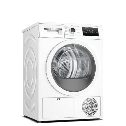 Bosch WTH85V08II Serie 4, Asciugatrice a pompa di calore, capacità 8 kg, EasyClean, Auto Dry, Programma Rapido