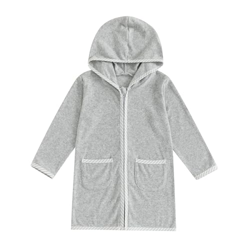 Image of Nituyy Toddler Girls Boys Swim Cover Up Terry Cloth Swimsuit Coverup Wraps Zipper Bathing Suit Pool Beach Poncho Cover-Ups