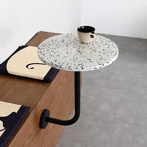 Table de bar bistrot stable en terrazzo pour petits balcons et extérieurs