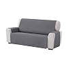 Textilhome – Housse de Canapé Protecteur Adele , Taille 3 Places. Housse Matelasse Réversible. Couleur Grey