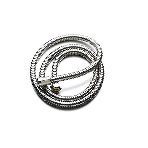 QUNINE Duschschlauch, 1,5 m, 2 m, Duschschlauch, weiches Duschrohr, silberfarben, gemeinsame Flexible Badezimmer-Wasserleitung, Edelstahlschlauch (200 cm) (150 cm) (150 cm)