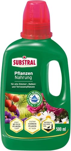 Substral Pflanzen Nahrung 500ml - Flüssiger Universaldünger für Zimmer- und Balkonpflanzen, mit chelatisiertem Eisen & Humifirst