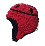YHTNZN Rugby Helmet Headguard Headgear for Soccer Cap Head Protector Soft Protective Helmet for Youth Football for Youth Kids Adults(Red)