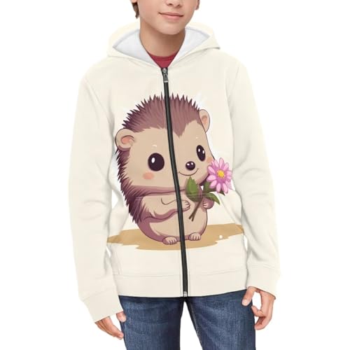 Zip Up Hoodies for Girls Boys Casual Long Sleeve Pullover Sweatshirt Kawaii Outfits3