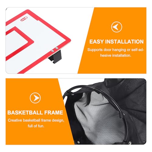 Panier à linge suspendu filet de basket bois avec zip - 4