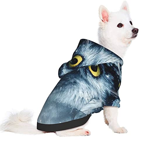 Grey And White Owl Pet Dog Hoodies - Soft And Warm Dog Hoodie Sweater, Cold Weather Clothes For Xs-Xxl Dogs Winter Coat #TOP1