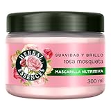 HERBAL ESSENCES, Mascarilla Capilar Nutritiva Suavidad y Brillo Rosa Mosqueta, aroma con notas de rosas, frambuesas y...