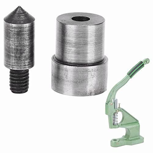 2Pcs Press Punch Machine Tool, Heavy Duty Metal Grommet Eyelet Spring Snap Fastener Button Die for Hand Pressing(2.0 mm)