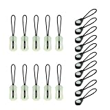 20 Pcs Self Luminous Zipper Pulls, Zipper Puller Head Glow in The Dark AntiLost for Outdoor Mountaineering Camping for for Backpacks, Jackets, Luggage, Handbags