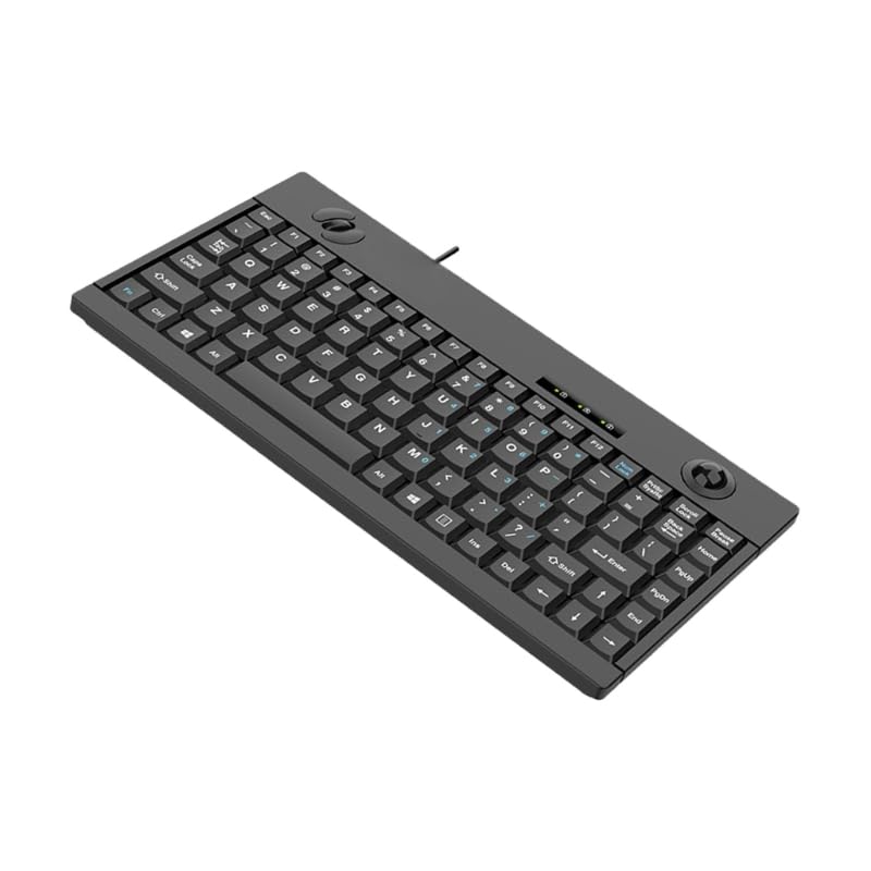 Ergonomiczna klawiatura USB 88 klawiszy zintegrowana mysz Trackball wodoodporna konstrukcja dla wielu systemów