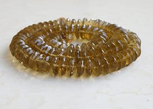 Beer Quartz German Cut perles de prestige en quartz facetté rondelle pour haute joaillerie