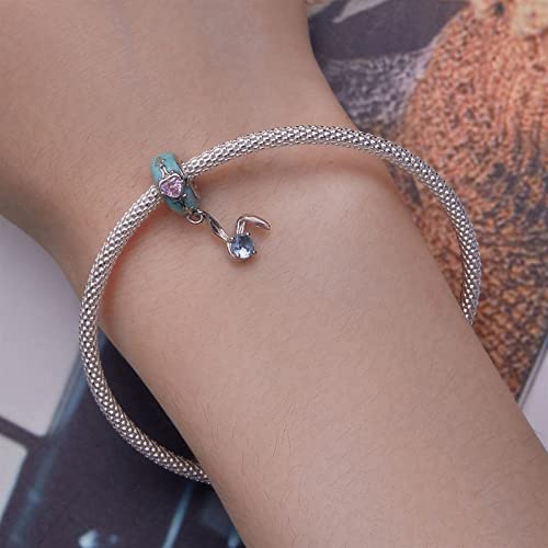 Conejos de Pascua de Plata 925 abalorio pulsera europea artesanal 6