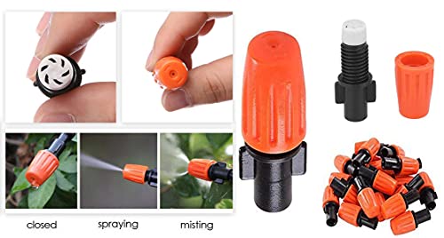 Image of DIY Crafts Pack of 5 Pcs, Only Pink Nozzle, Patio Misting Micro Flow Drip Irrigation Nylon Misting Cooling System Plastic Mist Nozzle Sprinkl(Pack of 5 Pcs, Only Pink Nozzle)