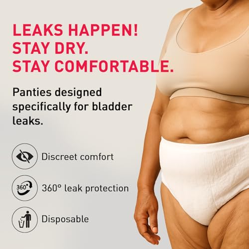 Image of Sirona Incontinence Panties for Girls & Women |M-L (28-26 Inch) | Pack of 10 | Bladder Leak Protection | 360 Coverage for Stress Free Periods | Rash Free | Super Absorbent with Comfortable Fit