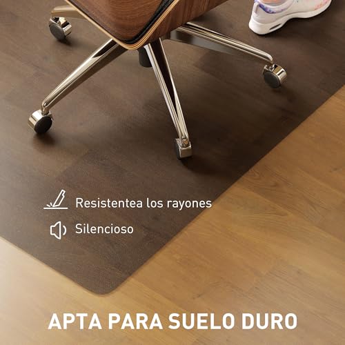 Miniatura 5 de Homcom Alfombrilla Protectora Para Suelos 90x120 Cm Alfombra Para Silla De Escritorio Para Oficinas Para El Hogar Negro