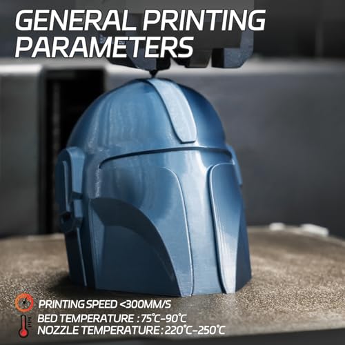 Image of TINMORRY Metallic PETG Filament 1.75mm, Rapid PETG 3D Printer Filament, PETG with a Rapid Flow Rate, Compatible with Bambu Lab FDM 3D Printer, 1KG 1 Spool, Metallic Blue
