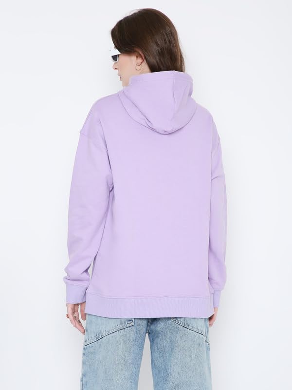 Image of BE SAVAGE Women's Solid Full Sleeves Cotton Hoodie