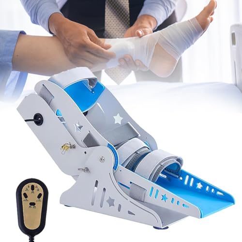 NzEupno Entrenador EléCtrico para La CaíDa del Pie con Control Remoto, RehabilitacióN De La ArticulacióN del Tobillo para DorsiflexióN Y FlexióN Plantar, áNgulo Ajustable para Ejercicios En Casa