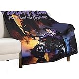Fleece Blanket 280GSM Soft Lightweight Plush Cozy Blankets for Bed, Sofa, Couch, Travel, Camping Fans Gothic for Punk Purple Music Prince Rain Throw XL 50'x70'