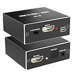HDMI Audio Extractor, 4K x 2K Audio Splitter, HD MI Input to HDMI + Optical Digital + 3.5mm Stereo Output, Compatible for PS5/PS4/PS3/Blu-ray/HDTV