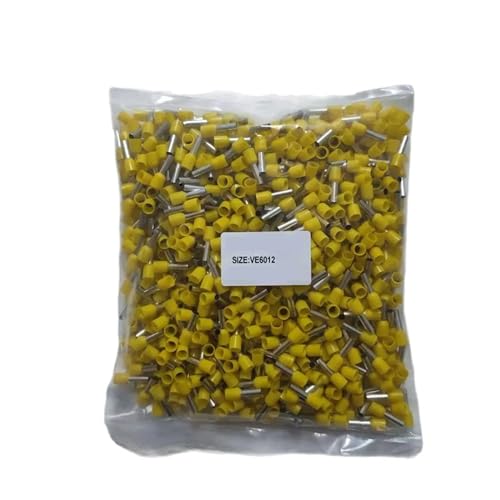 Bornier à virole isolé jaune E7508 embout de câble électrique à sertir - 2