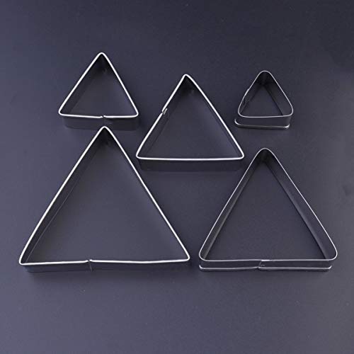 Cortador de biscoito Cabilock 10 peças Formas geométricas Cortadores de biscoito triangular de aço i