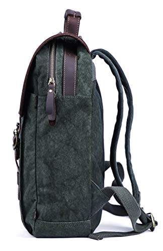 Gootium Canvas Leather Backpack - Tie-Dyed Style Vintage Laptop Pack For Everyday #TOP2