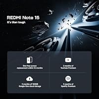 XIAOMI Redmi Note 15 Smartphone (8+128 GB) – Handy mit Android, 6000-mAh-Akku, wassergeschützt, 108-MP-Kamera, 6,77" FHD+ Display, Gletscherblau, 2 Jahre Garantie – Ansicht 3