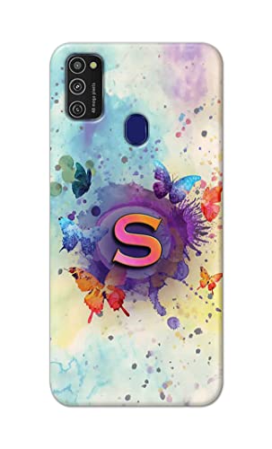 Image of PRINTFIDAA� Printed Hard Back Cover Case for Samsung Galaxy M21 | Samsung M21 2021 Edition Back Cover (Alphabet S) -2808