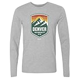 500 LEVEL Denver Summit FC Vintage Primary Logo Gray Long Sleeve Shirt (Heather Gray, X-Large)