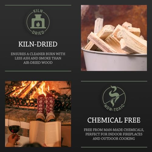Log Barn Kiln-Dried Kindling Wood for Wood Burner – approx. 13kg (6 x 15l Bags) | Bumper Pack Kindling Sticks for Log Burners, Fire Pits, Pizza Ovens & Open Fires - Ideal for Home & Commercial Use.