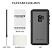 Lanhiem for Samsung Galaxy S9 Case, IP68 Waterproof Dustproof Case with Built-in Screen Protector, Rugged Full Body Shockproof Protective Phone Cover for Samsung S9 (Black)